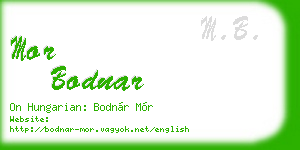 mor bodnar business card