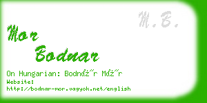 mor bodnar business card